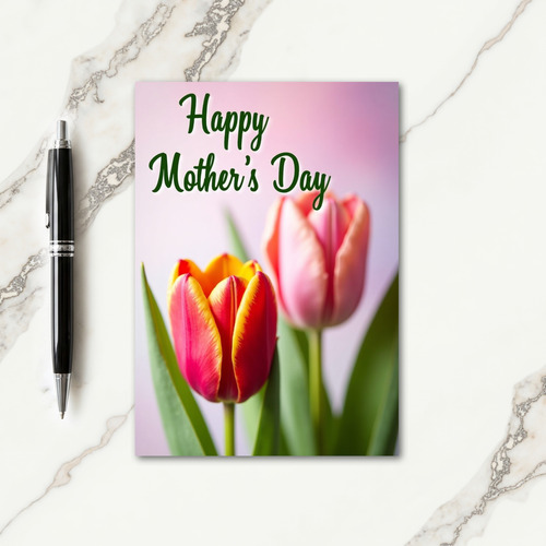 Striped Floral Delight Mothers Card
