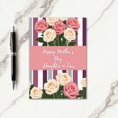 Striped Floral Family Love Card