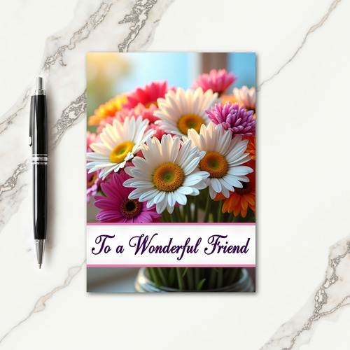 Striped Floral Friend Forever Card