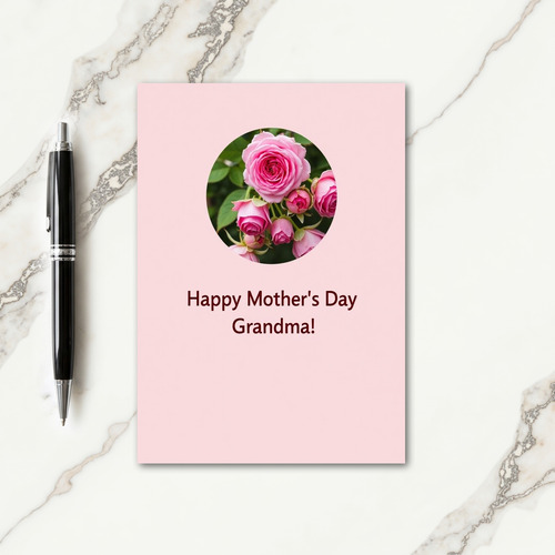 Striped Floral Grandmas Day Card