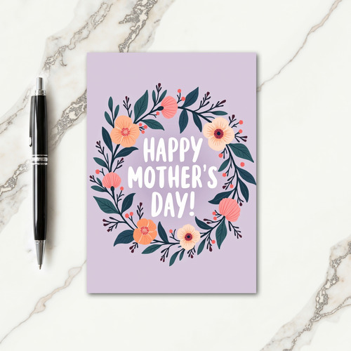 Striped Floral Hello Card