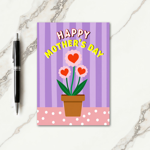 Striped Floral Love Note Card