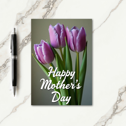 Striped Floral Message Card