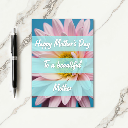 Striped Floral Mother Card