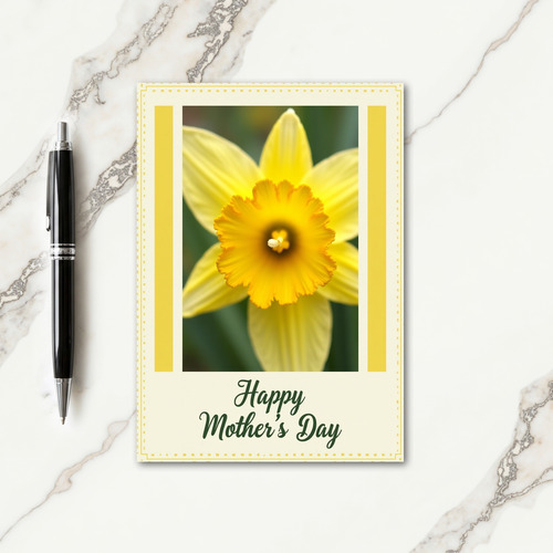 Striped Floral Photo Card