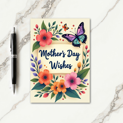 Striped Floral Springtime Cheer Card