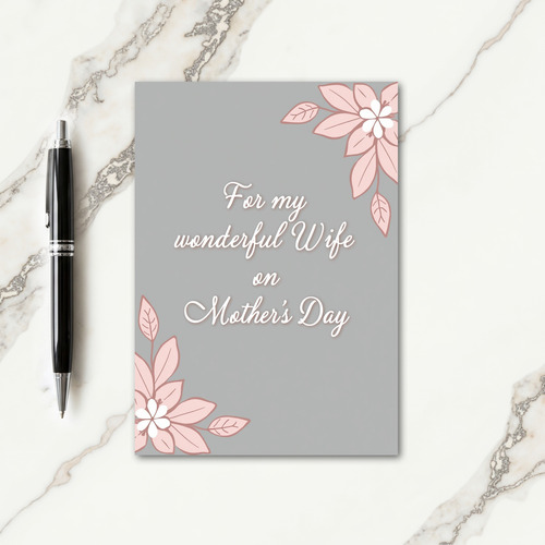 Striped Floral Thanks Card