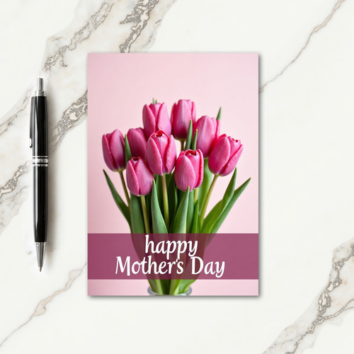 Striped Floral Wishes Card