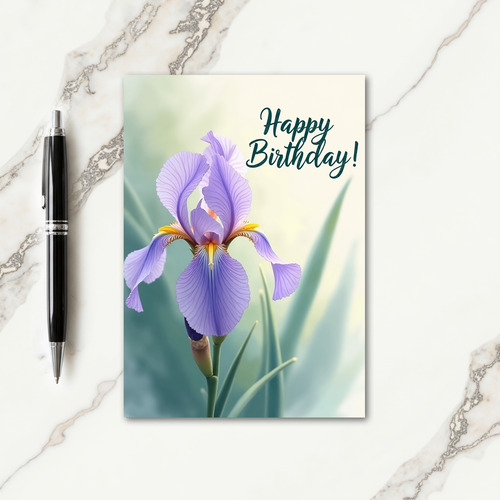 Striped Flower Art Card