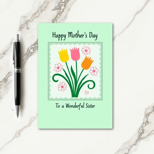 Striped Flower Celebration Card