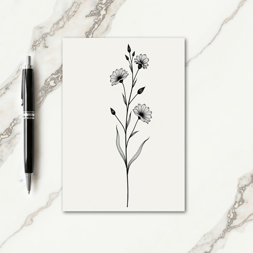 Striped Flower Design Card