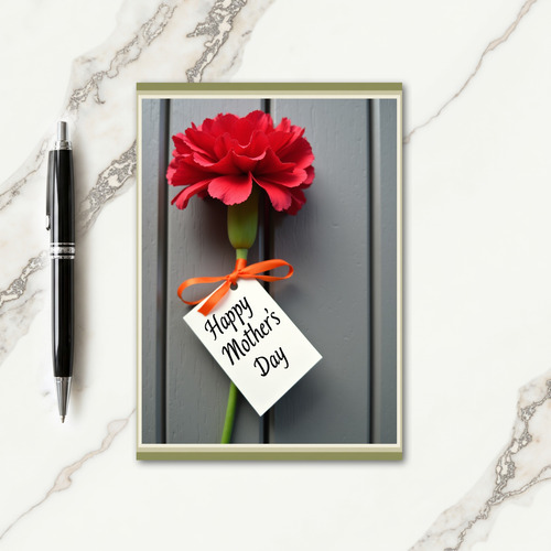 Striped Flower Greeting Card