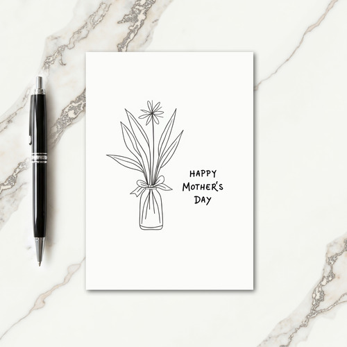 Striped Flower Happy Day Card