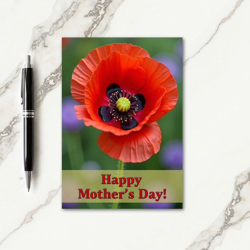 Striped Flower Message Card