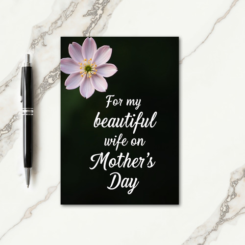 Striped Flower Wife Mothers Day Card