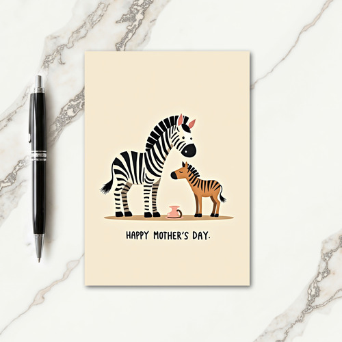 Striped Foal Mothers Day Card