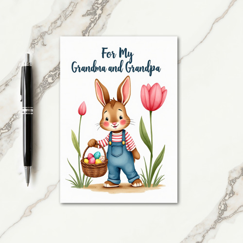 Striped Friend Basket Card