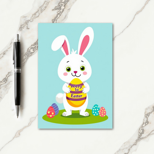 Striped Friend Easter Greeting Card