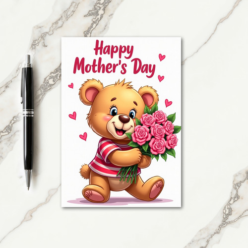 Striped Friend Flower Card