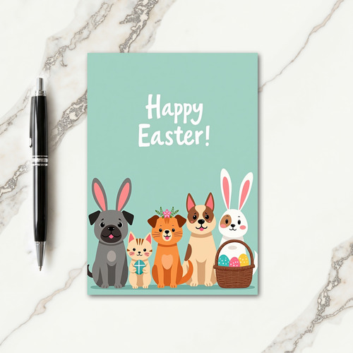 Striped Friends Celebration Card