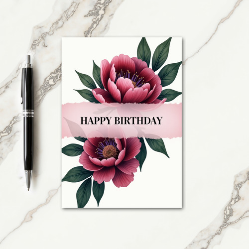 Striped Fuchsia Bloom Card