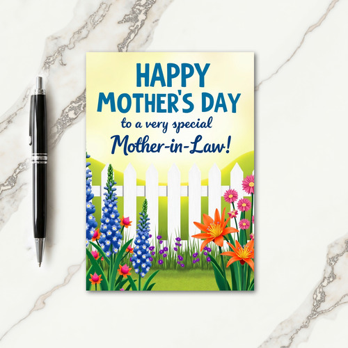 Striped Garden Greetings Card