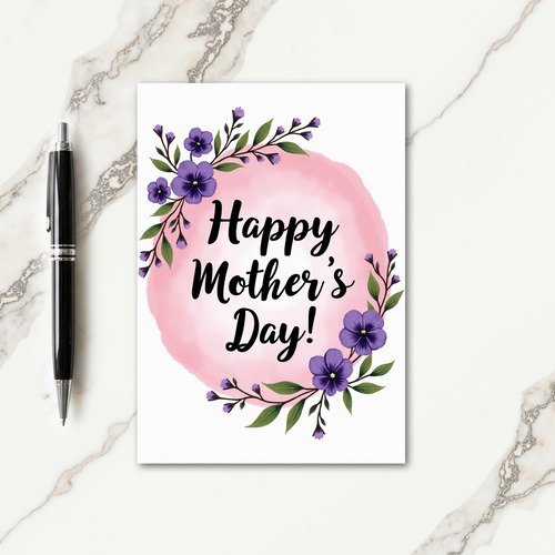 Striped Garden Pansy Loving Card