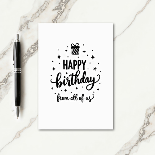 Striped Gift Birthday Card
