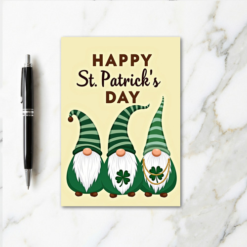Striped Gnome Hats Card