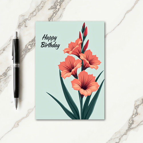 Striped Graceful Bloom Card