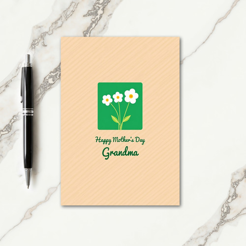 Striped Grandmas Floral Day Card