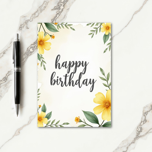 Striped Happy Birthday Bloom Card