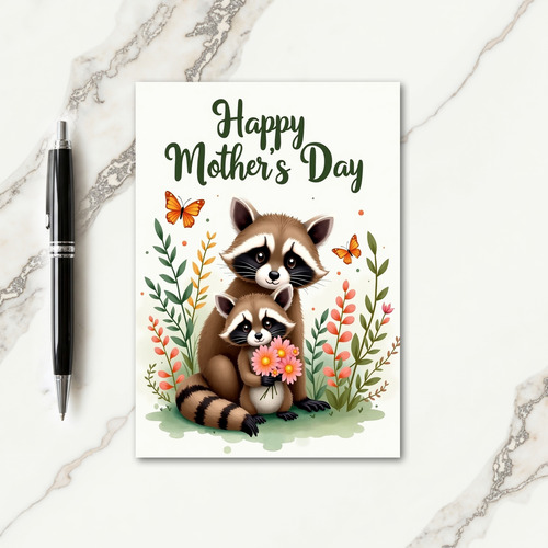 Striped Happy Family Card