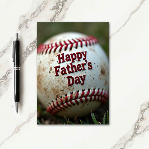 Striped Happy Fathers Day Card