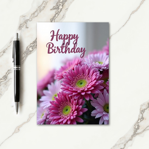 Striped Happy Flower Card