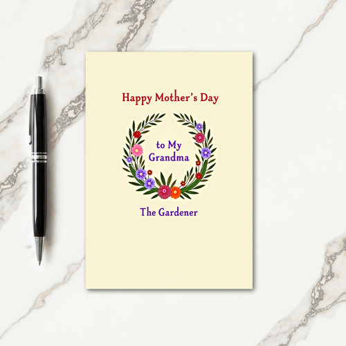 Striped Happy Grandma Card