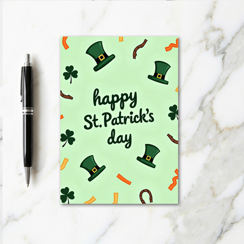 Striped Happy St Patricks Day Card