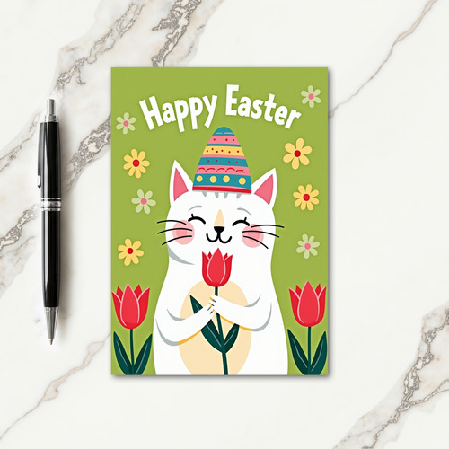 Striped Hat Easter Card