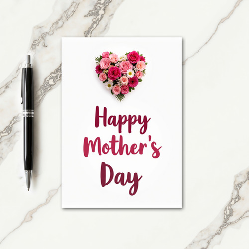 Striped Heart Bouquet Gift Card