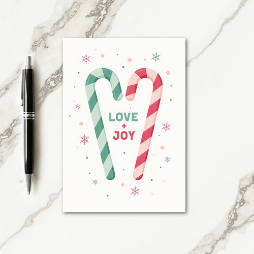 Striped Heart Christmas Card