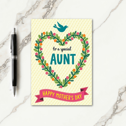 Striped Heartfelt Aunt Spring Card