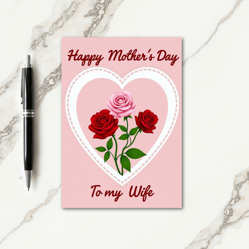 Striped Heartfelt Roses Card