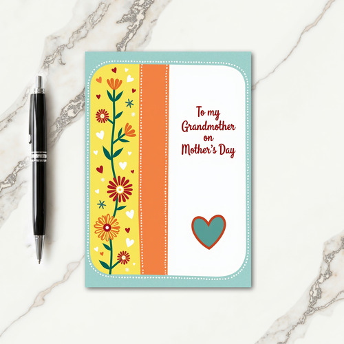 Striped Hearts Message For Card