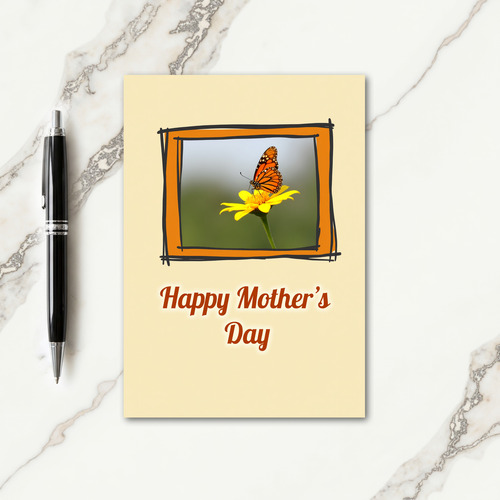 Striped Insect Bloom Photo Card