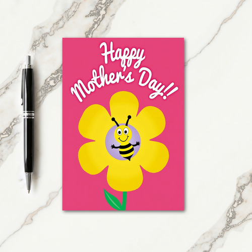 Striped Insect Flower Card