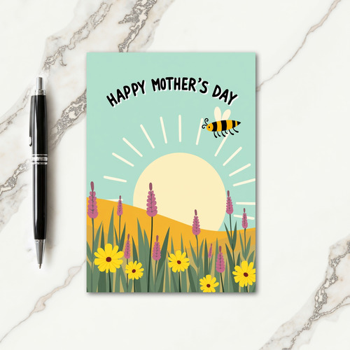 Striped Insect Meadow Card