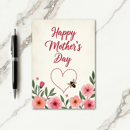 Striped Insect Mothers Day Card
