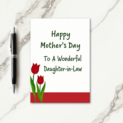 Striped Joyful Daughter In Law Card