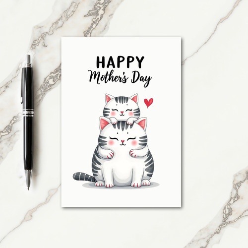 Striped Kitten Love Card