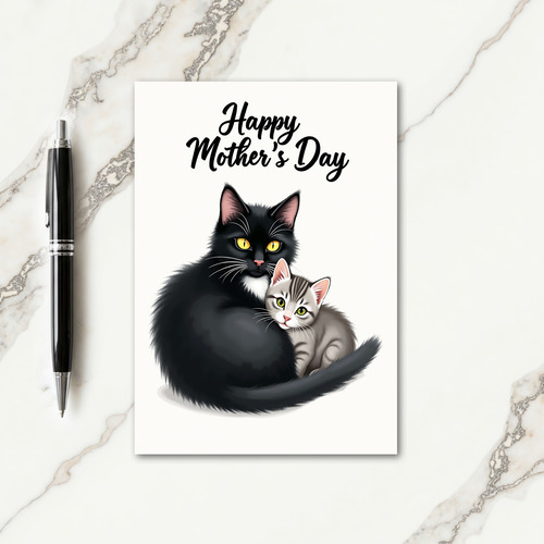 Striped Kitten Mothers Card